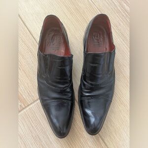 Jo Ghost Italian Leather Classic Black Men's Slip-On Boots Size 9.5